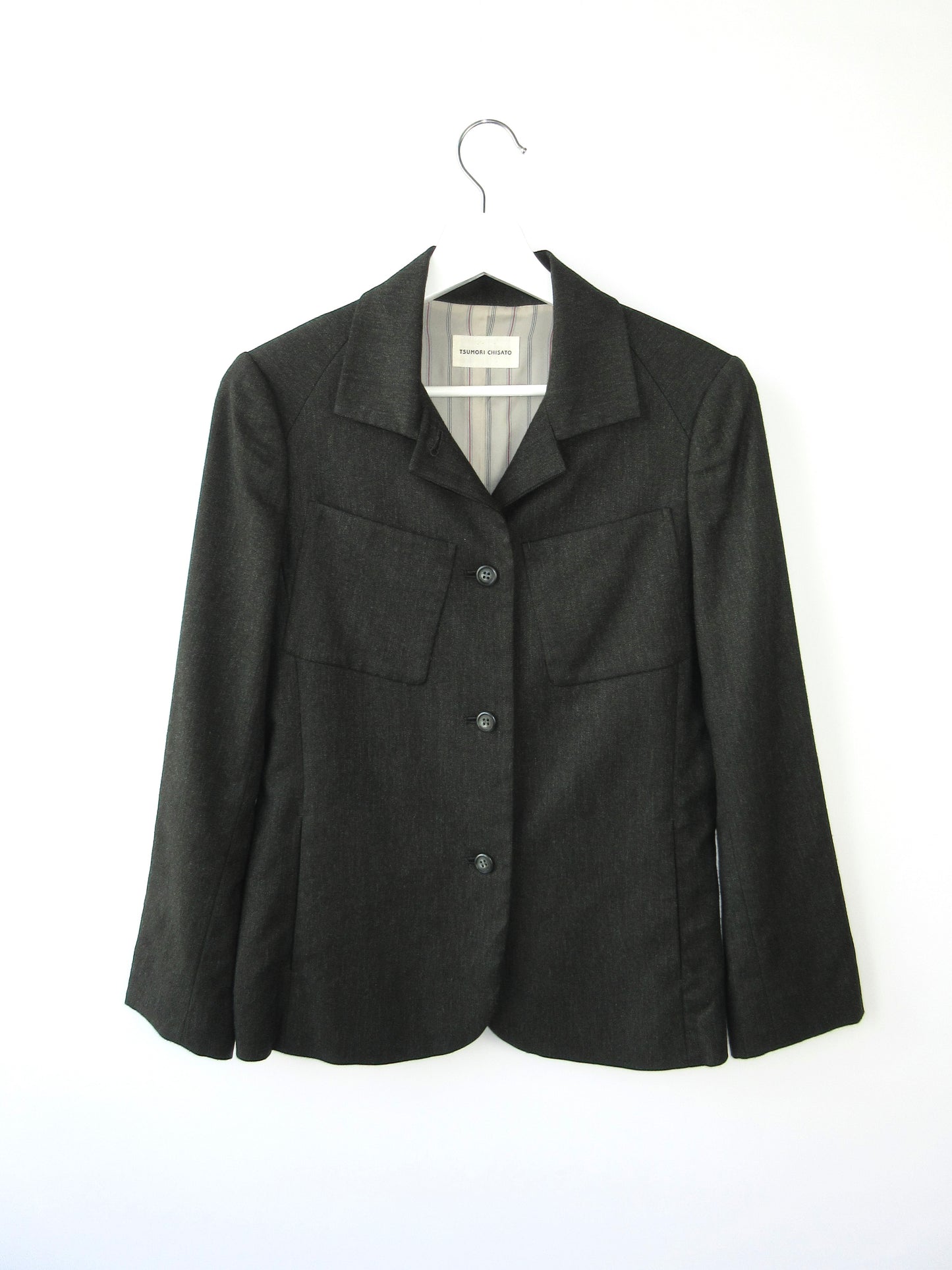 TSUMORI CHISATO olive pocket jacket