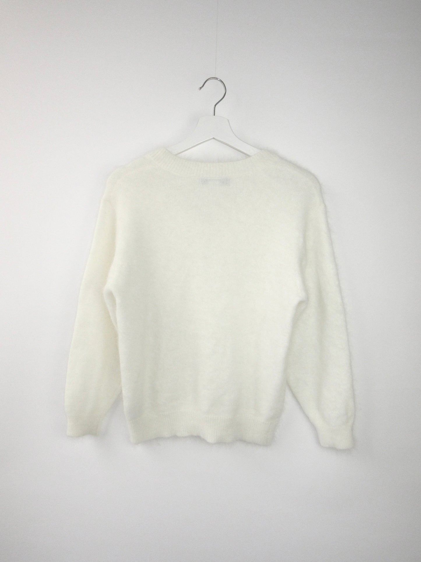 white angora knit