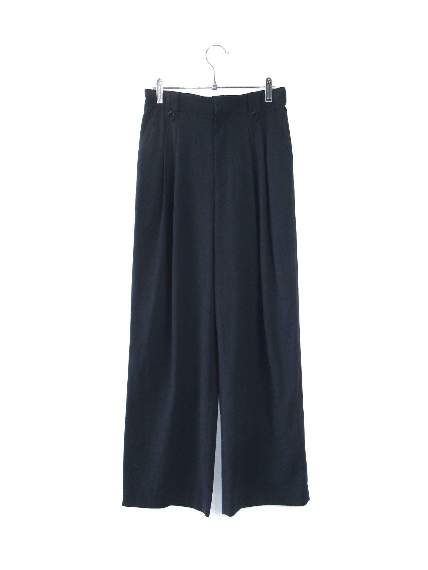 dark navy two tuck wide pants