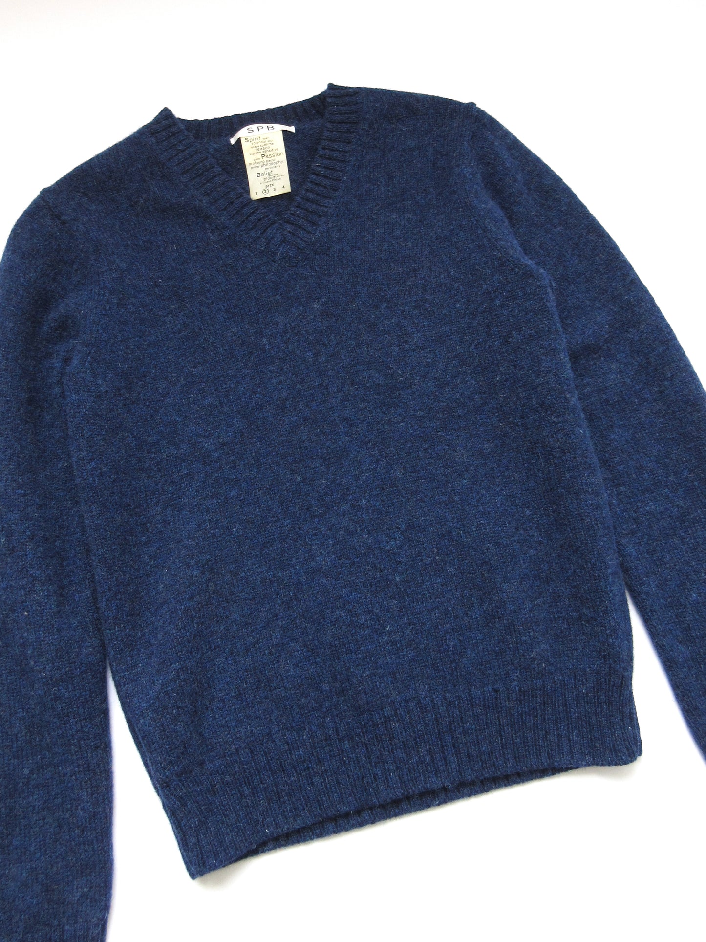 blue mix color knit