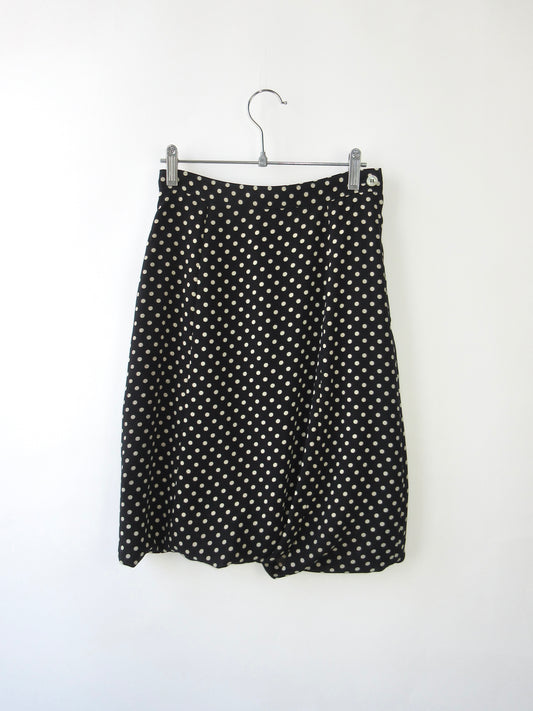 tricot comme des garcons polka dots skirt