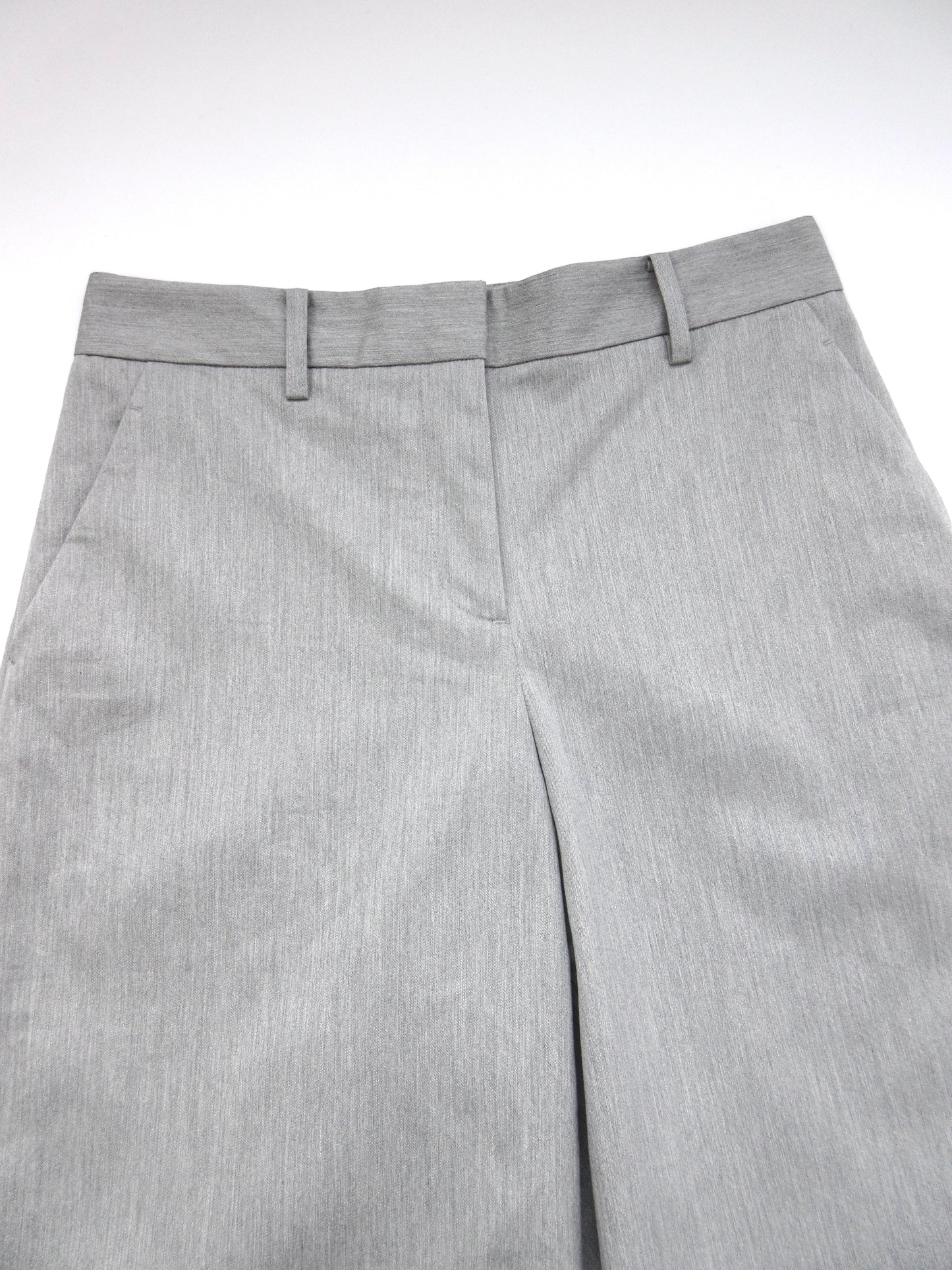 theory luxe gray midi pants