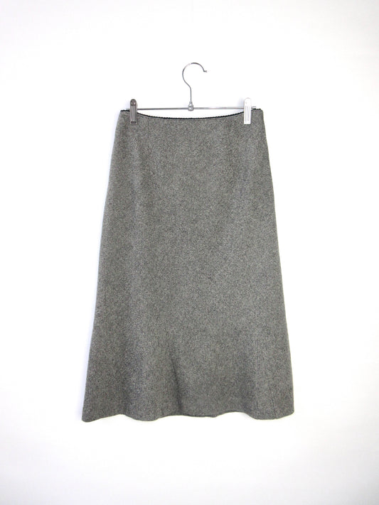 tweed midi skirt