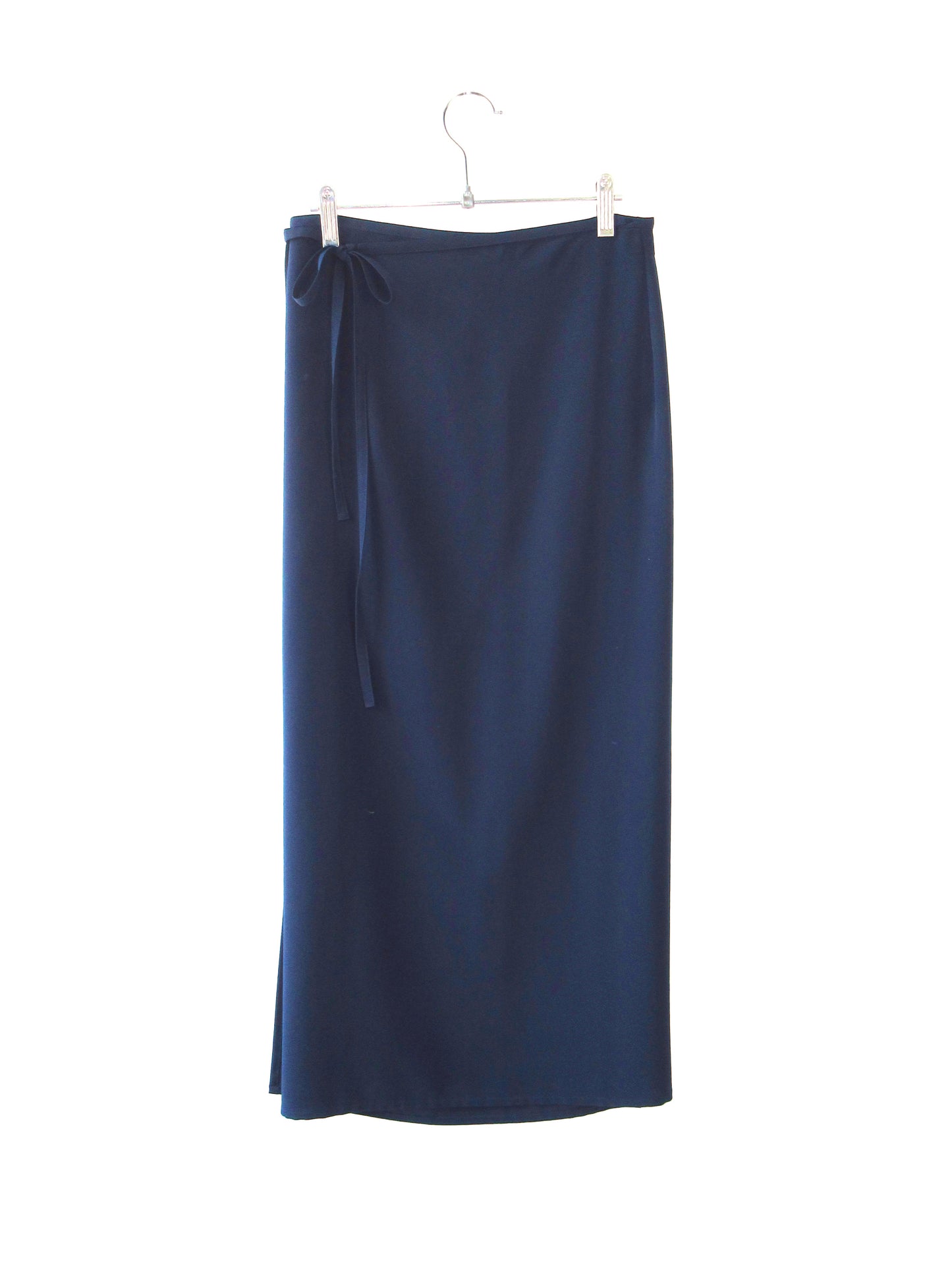 agnes b. navy wrap skirt