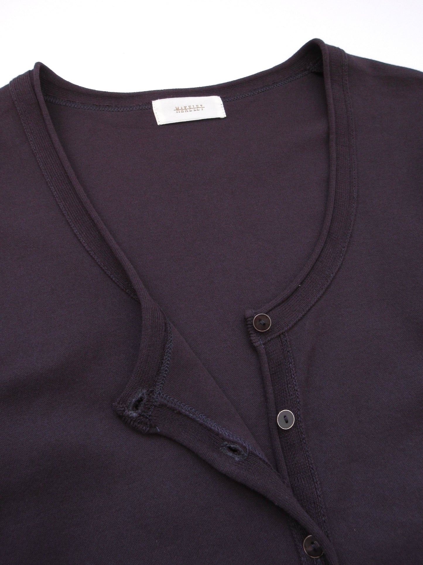 short sleeve u-neck cardigan