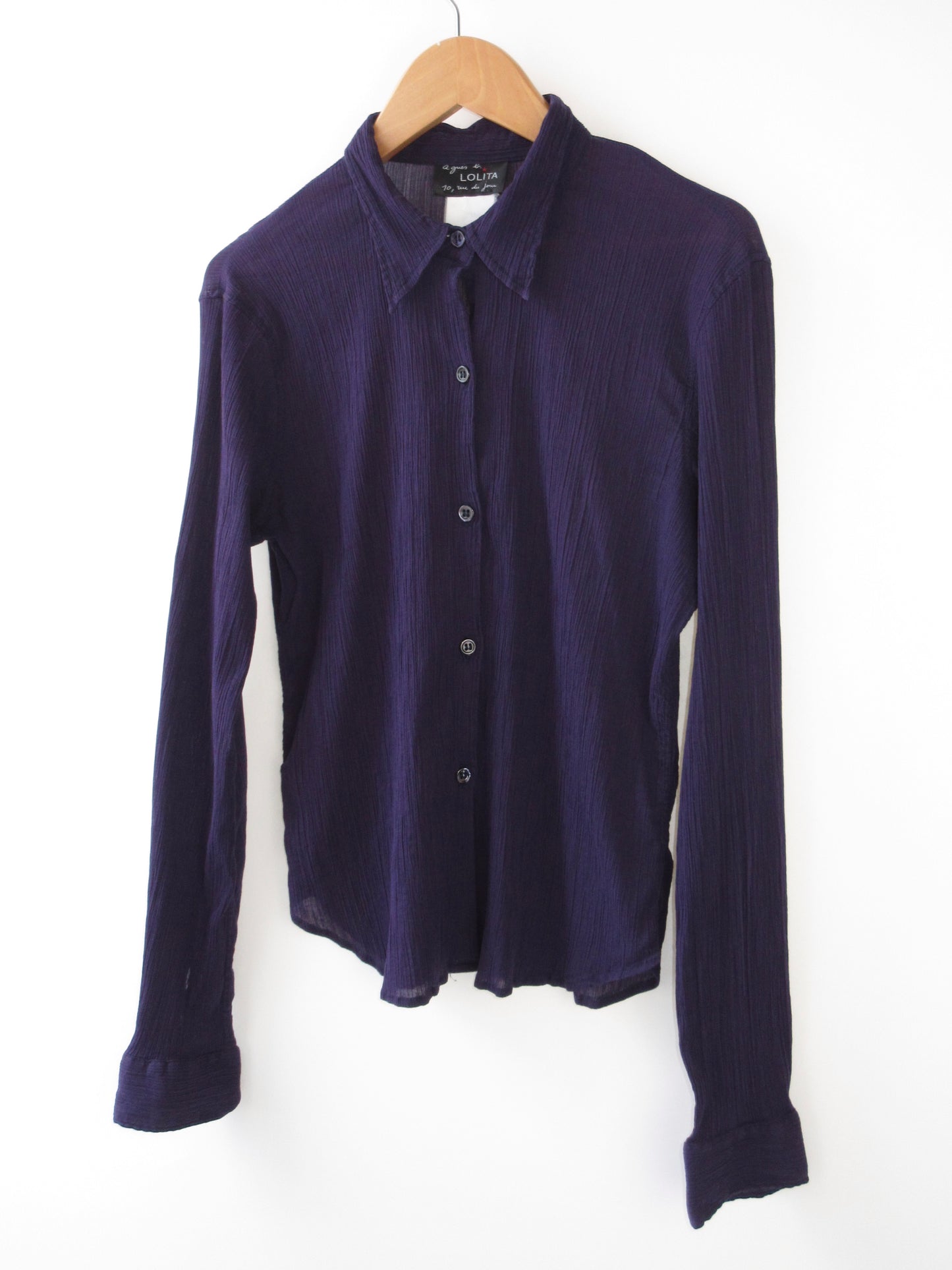 【used】agnes b. purple shirts