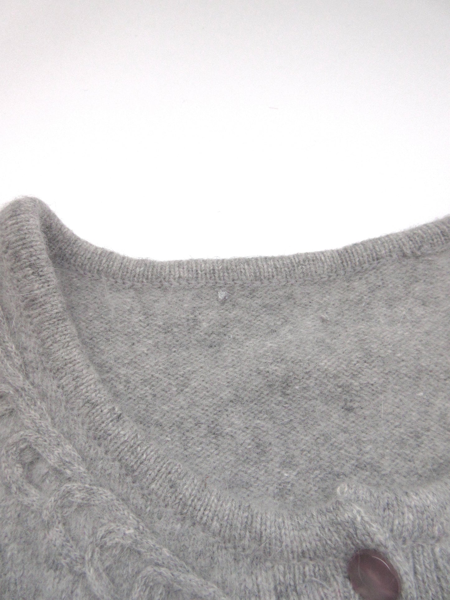 【used】gray lovely design knit cardigan