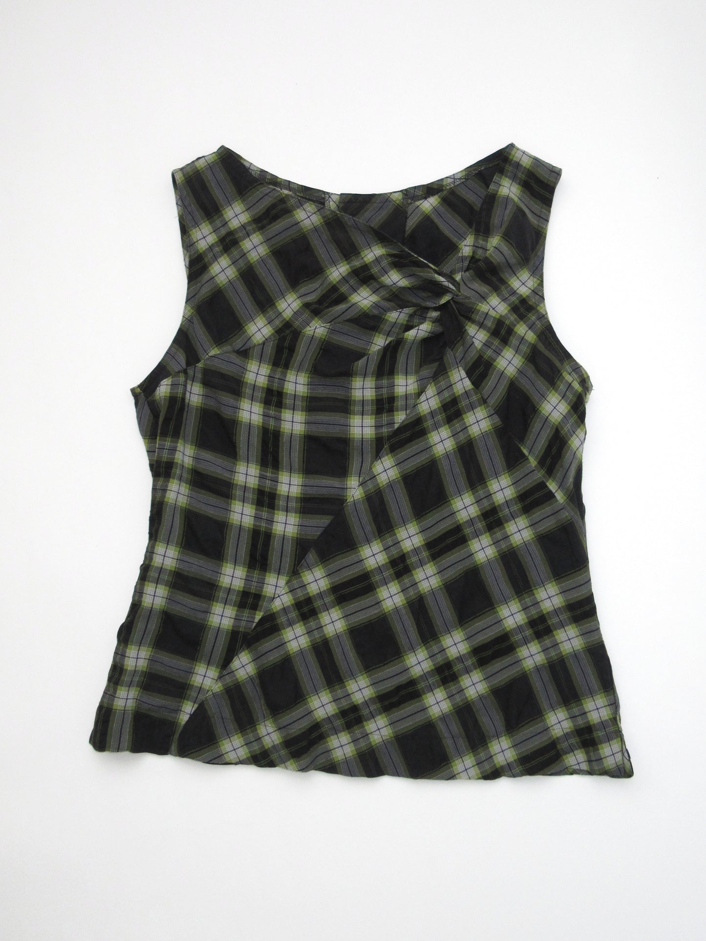 plaid sleeveless top