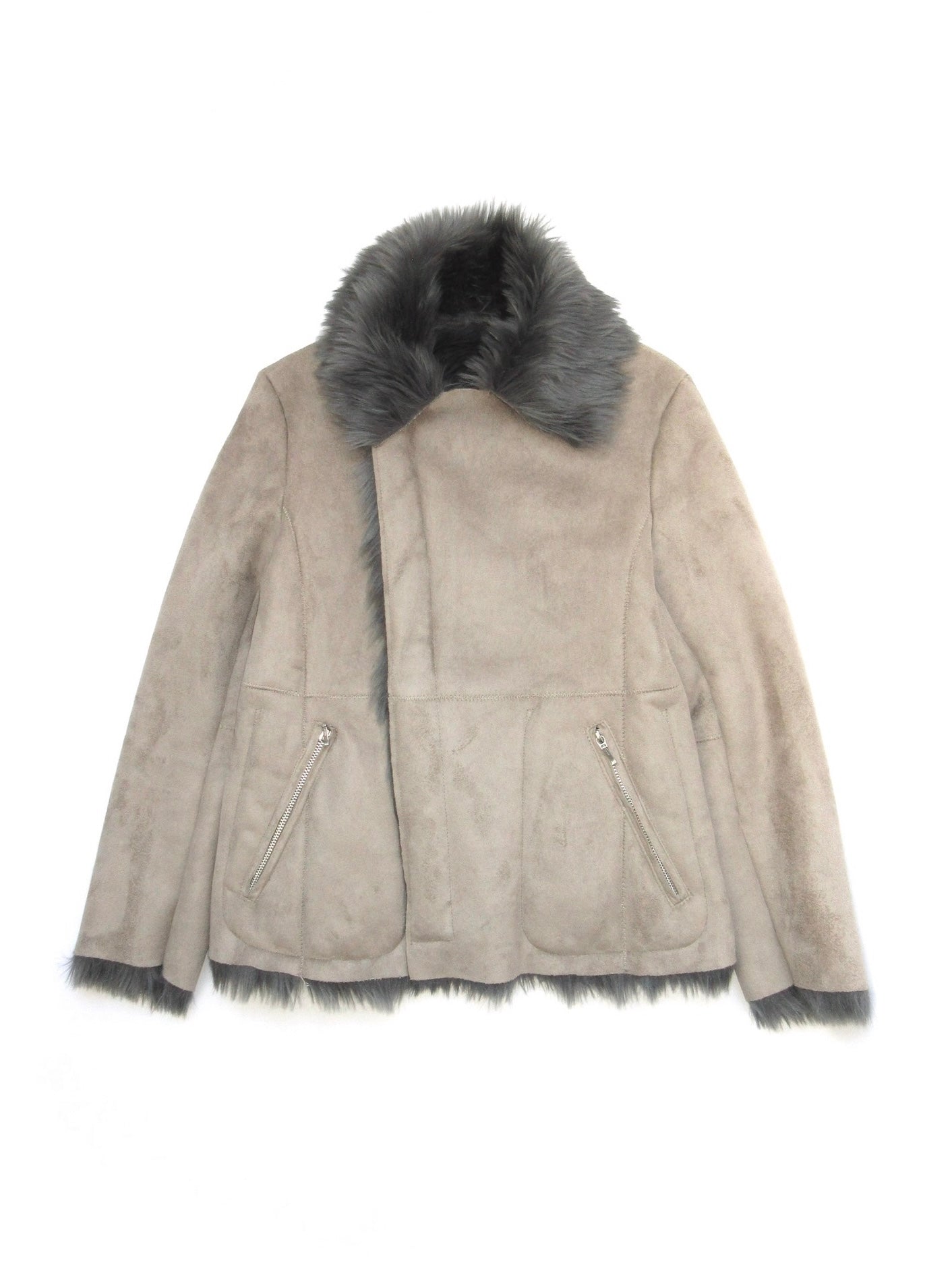 zucca suede fur coat
