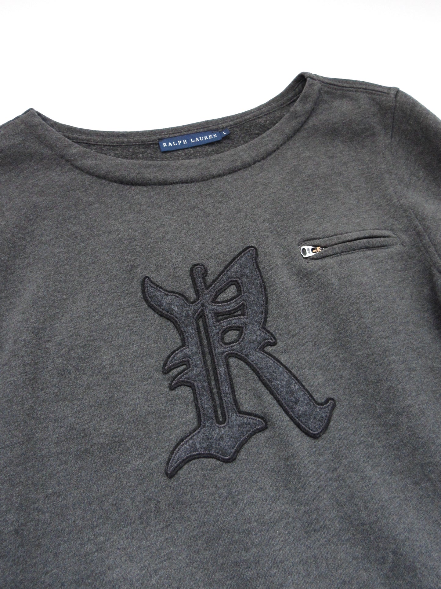 RALPH LAUREN lettering knit top