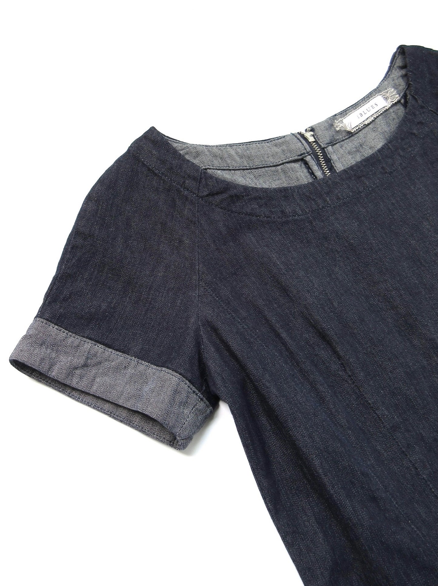 denim flare dress