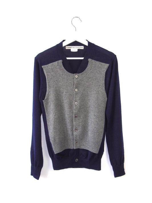 comme des garcons layered cardigan