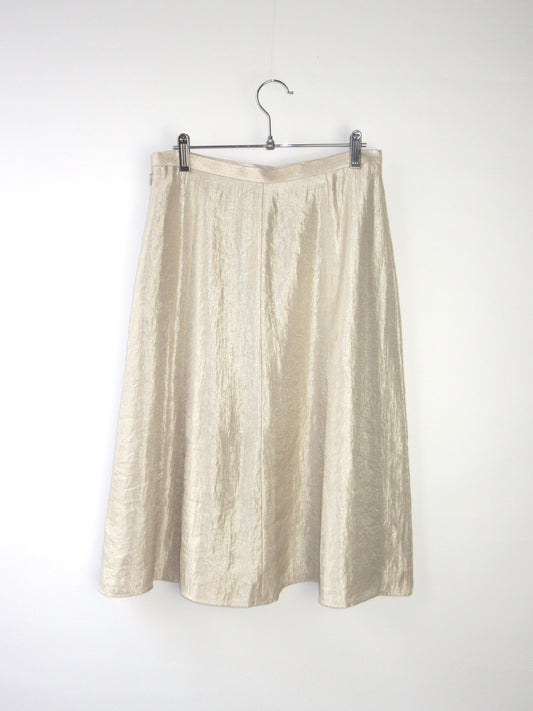 shiny flare skirt