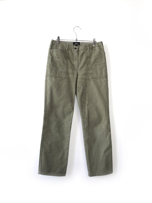 A.P.C. cotton straight khaki pants