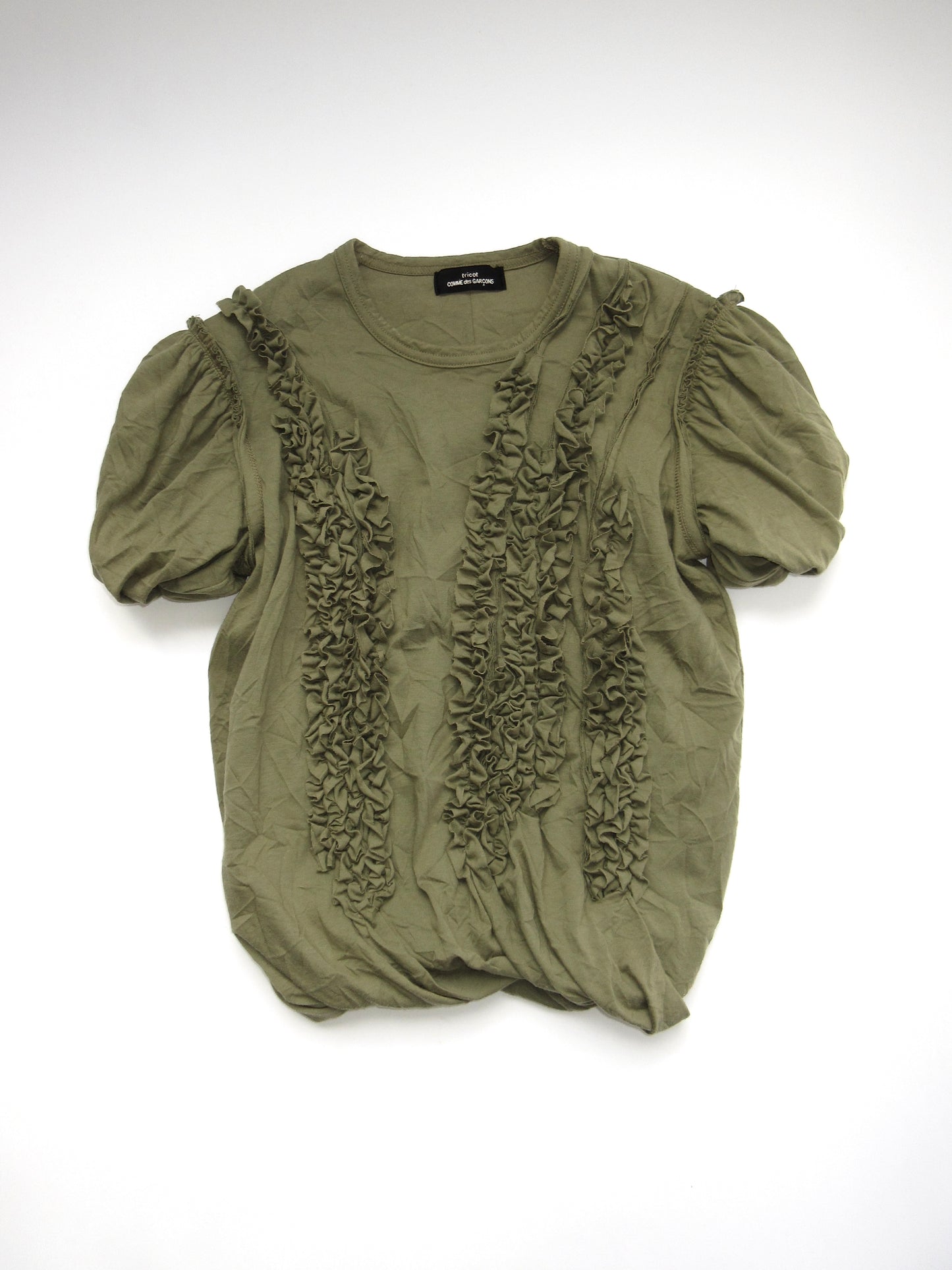 tricot comme des garcons khaki t-shirt