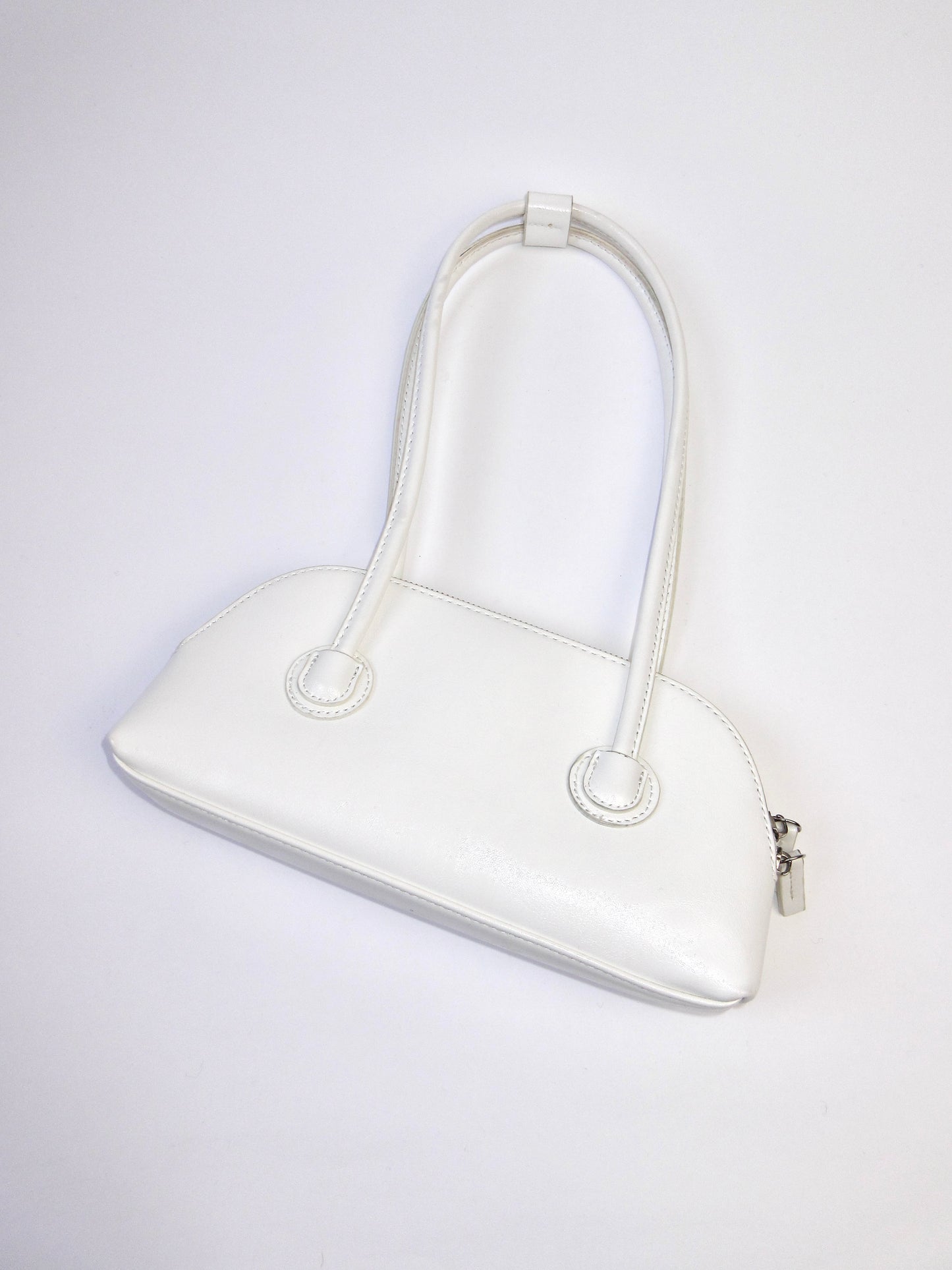 white mini hand bag