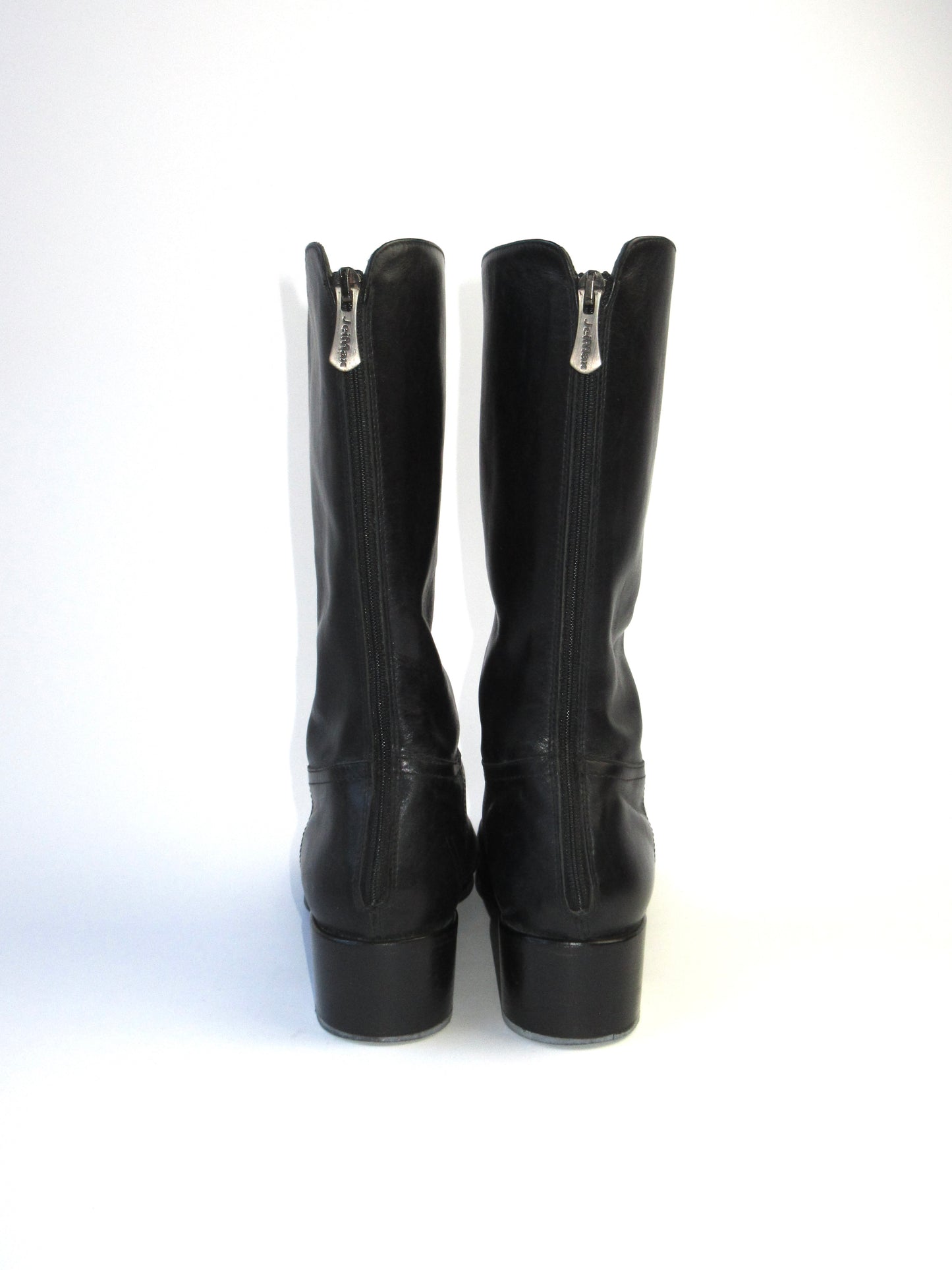 back zip-up boots