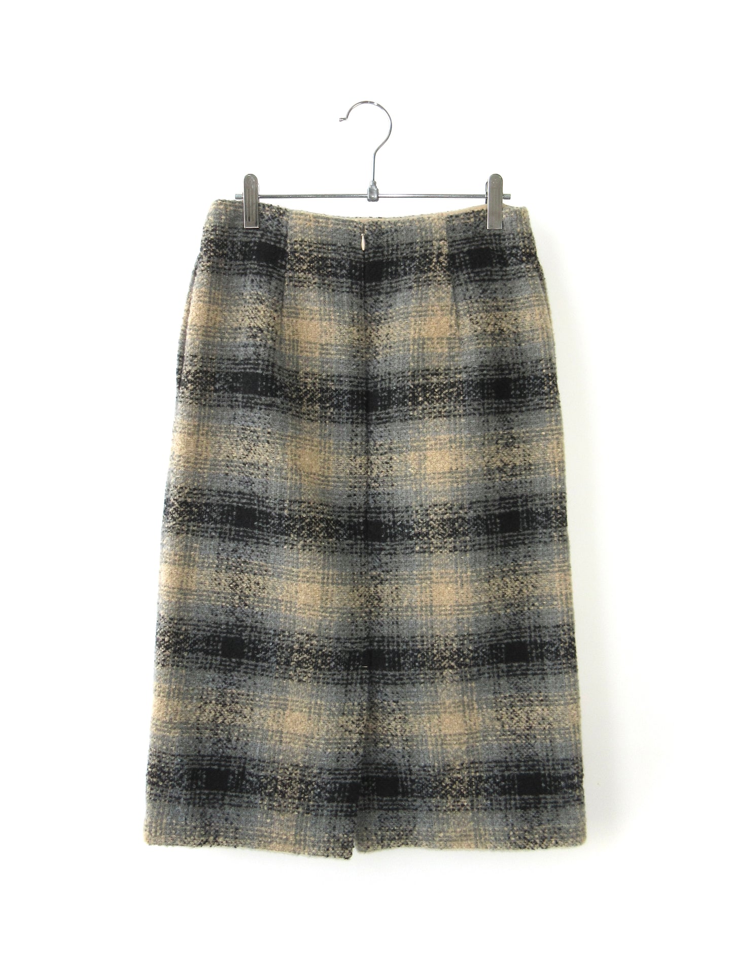 【used】plaid long skirt