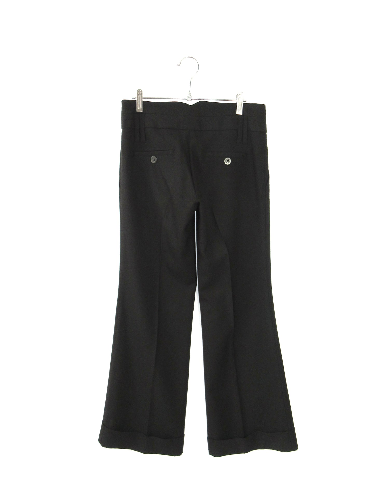 waist design black slacks