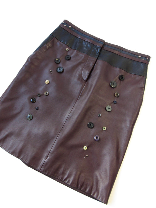 30 amelie leather skirt