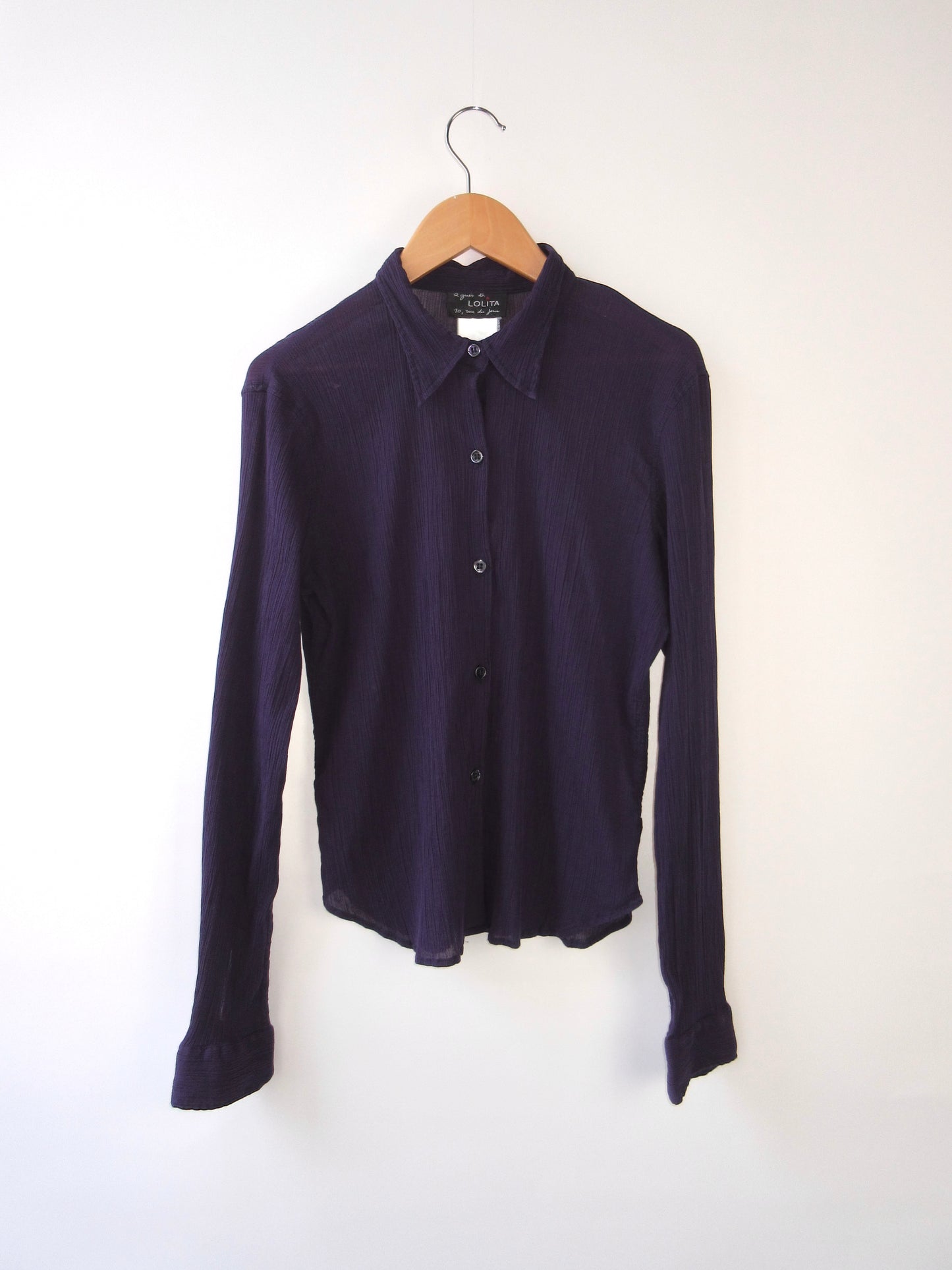 【used】agnes b. purple shirts