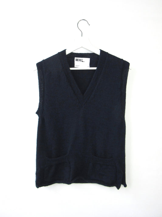 MHL. navy knit vest