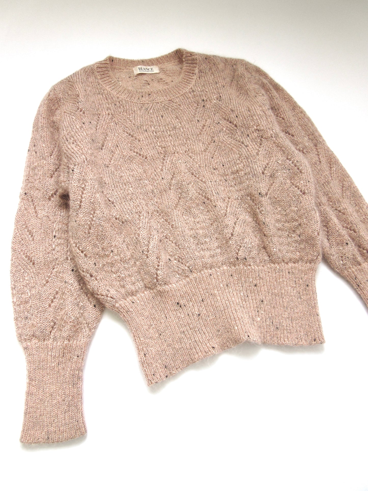 【used】nep yarn pink mohair knit