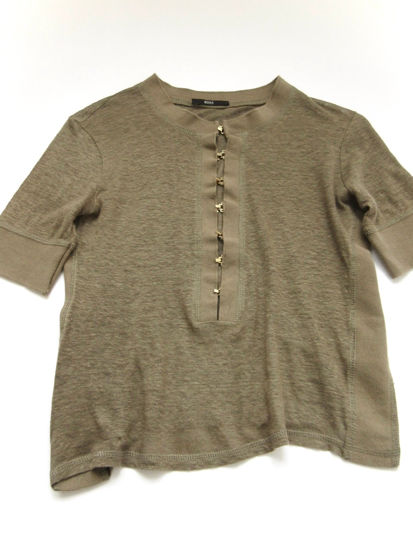 HUGO BOSS khaki detailed top