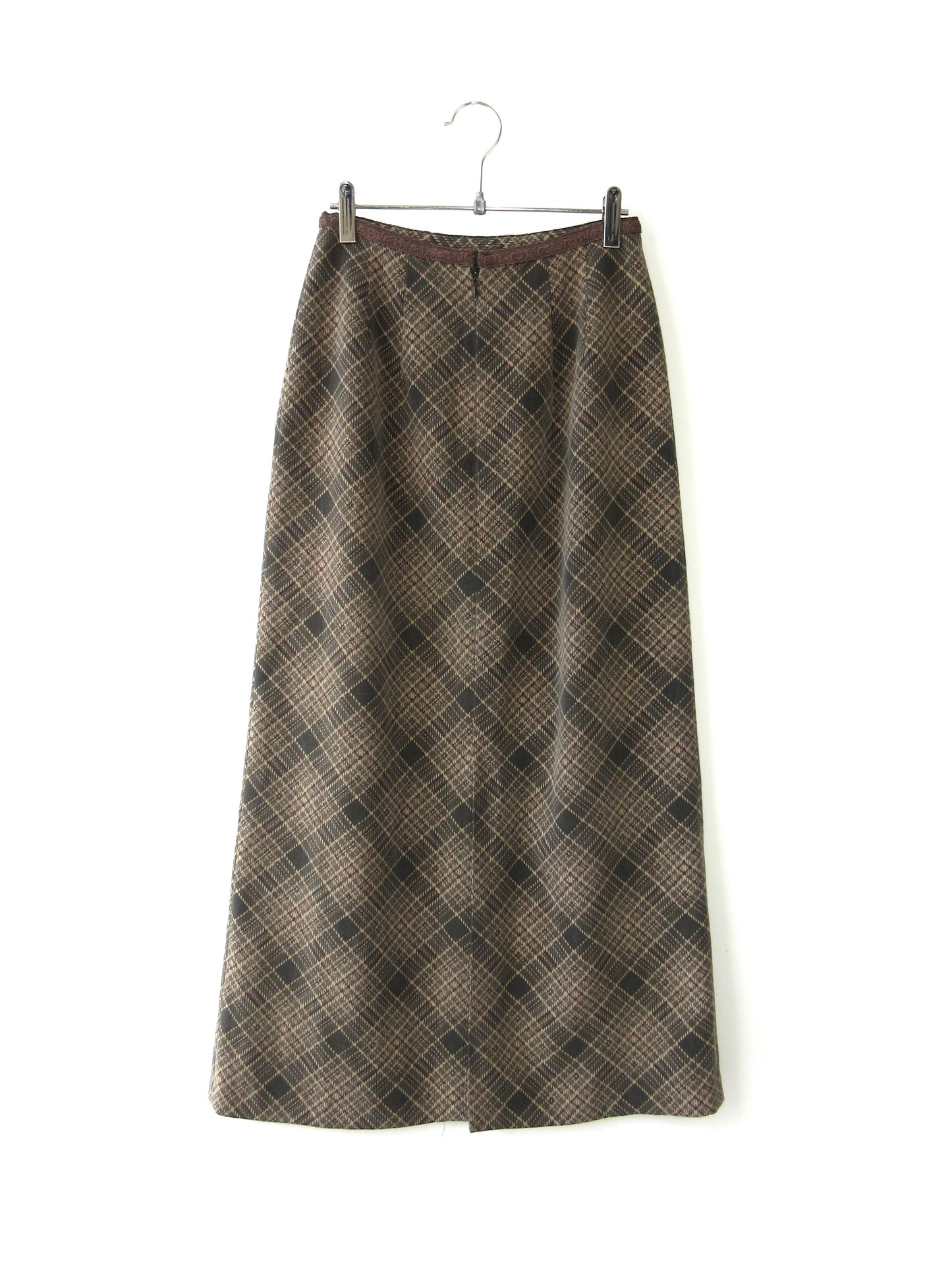 plaid long skirt