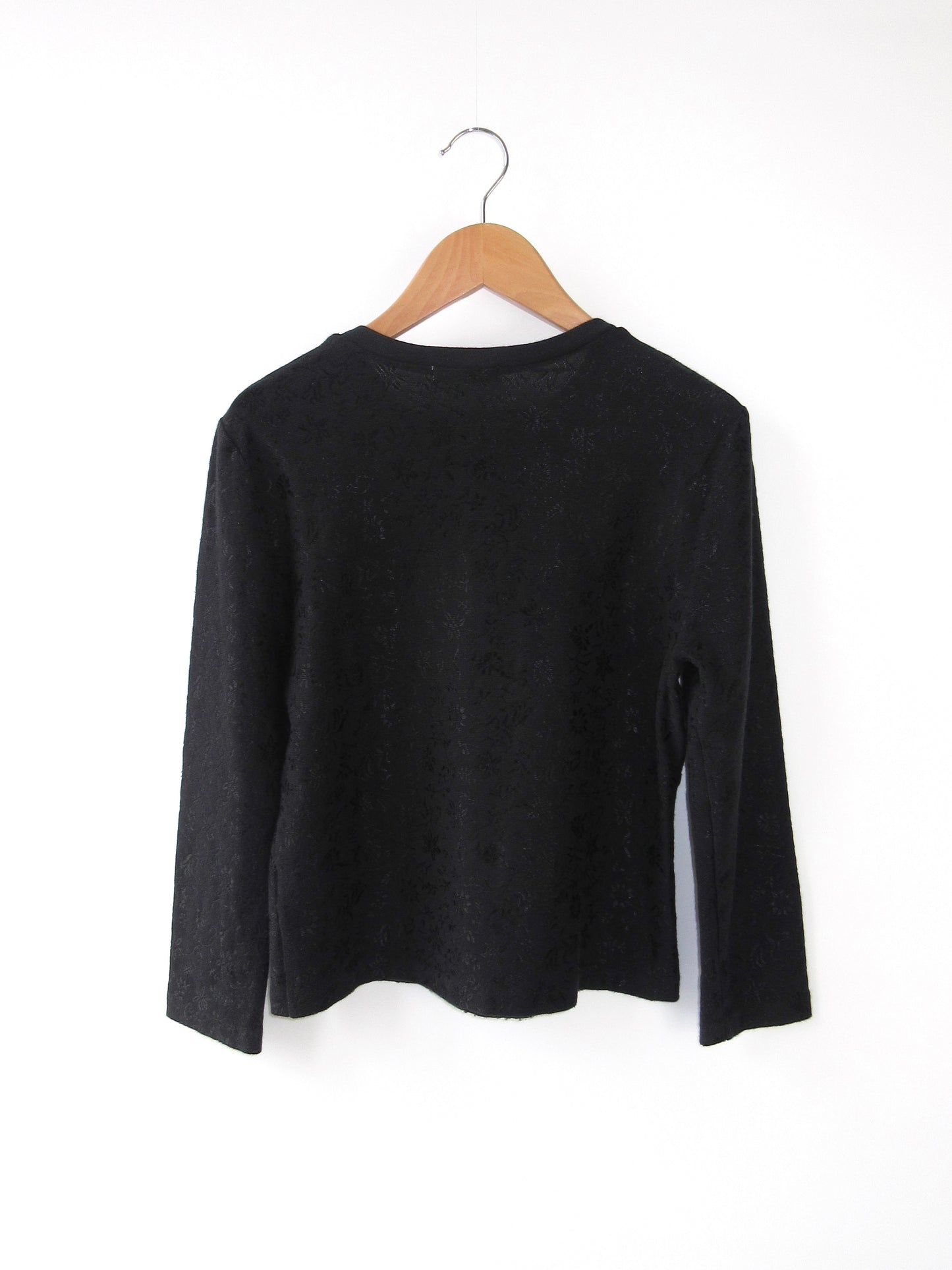 zucca black flower long sleeve top