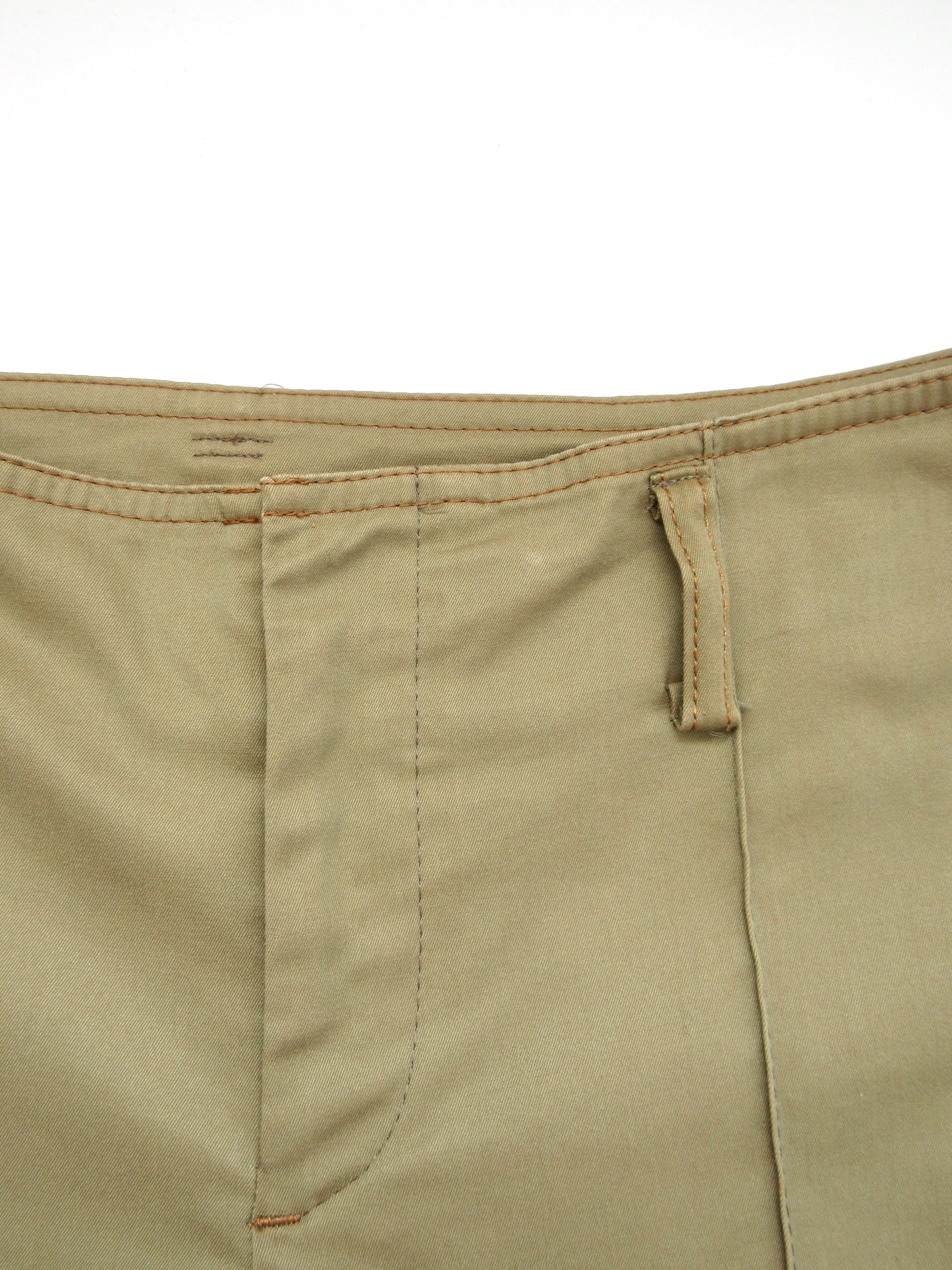 【used】chambray khaki bermuda pants