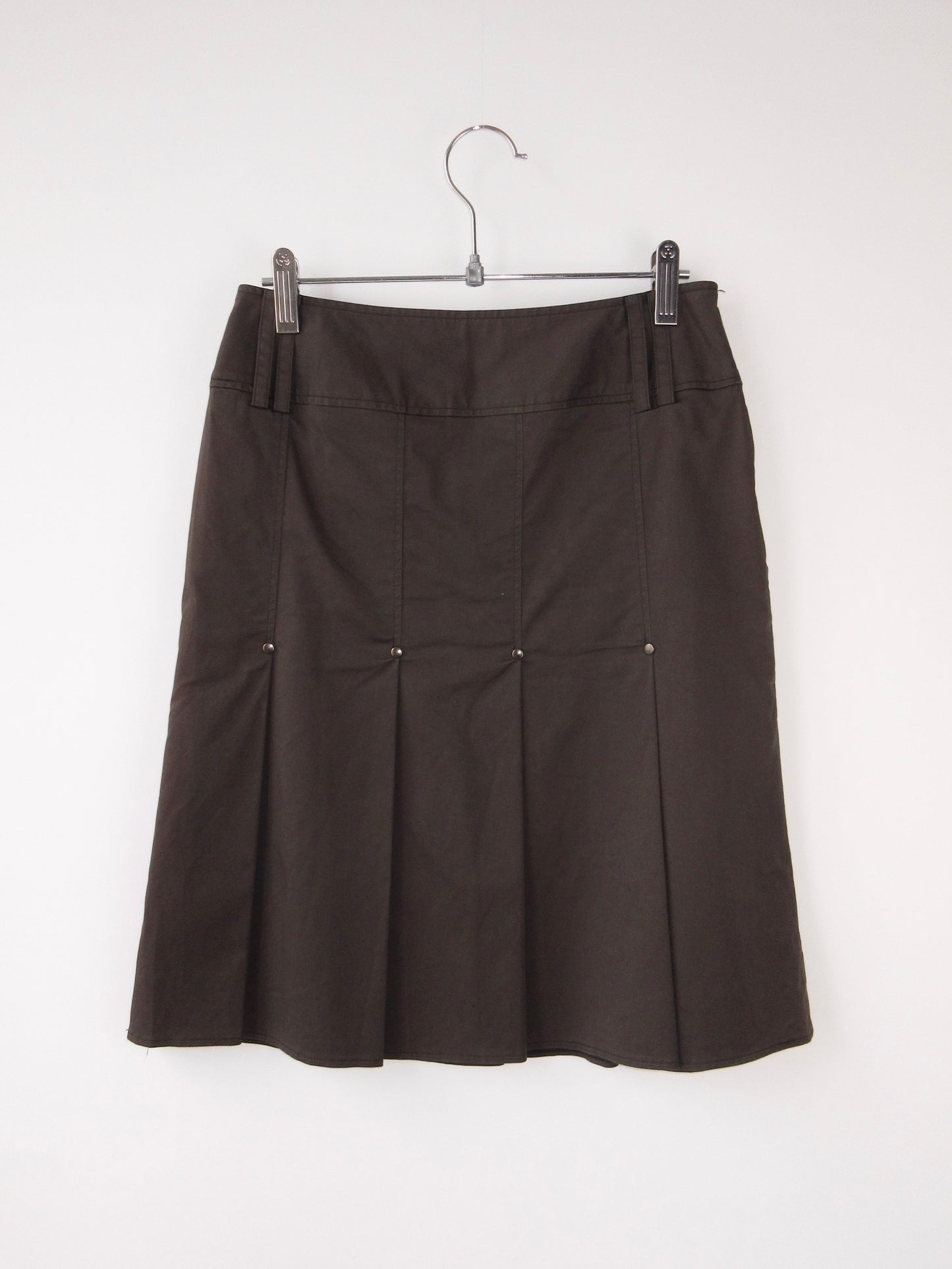 【used】wide pleated skirt