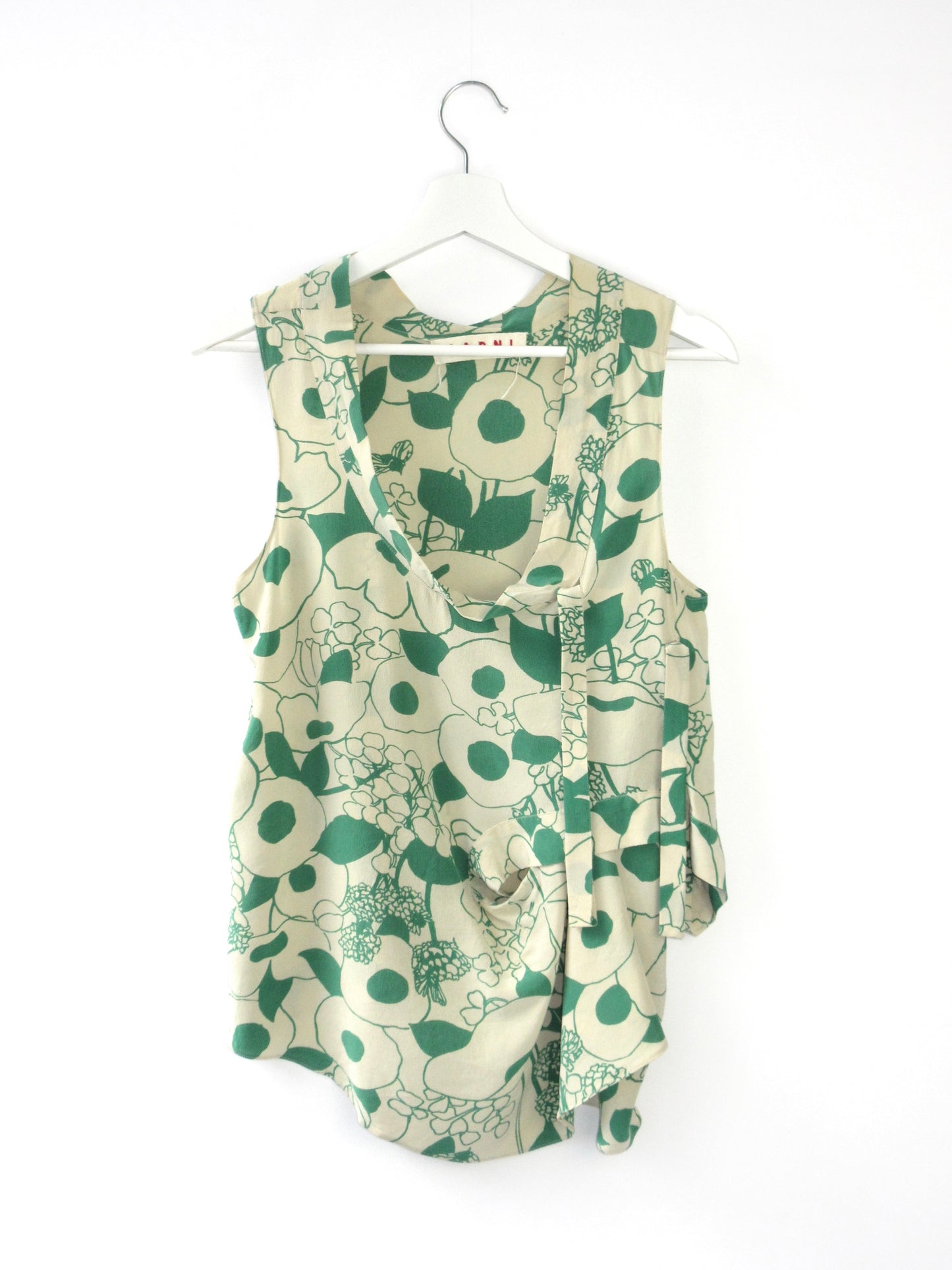 【used】MARNI asymmetry design sleeveless top
