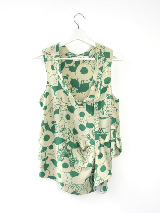 【used】MARNI asymmetry design sleeveless top