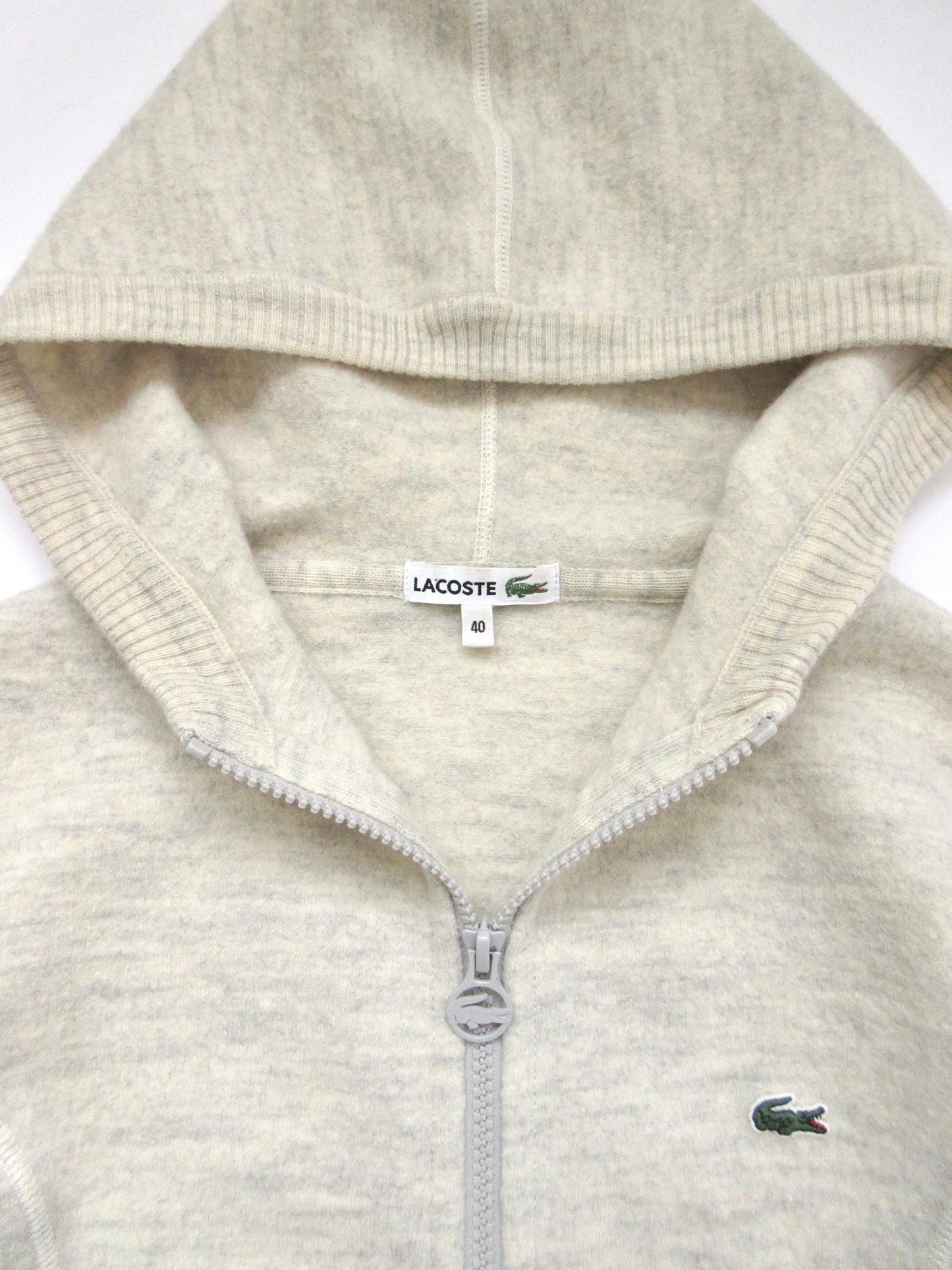 LACOSTE wool zip-up hoodie