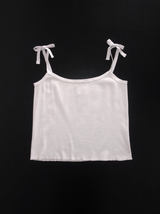 agnes b. ribbon shoulder strap camisole