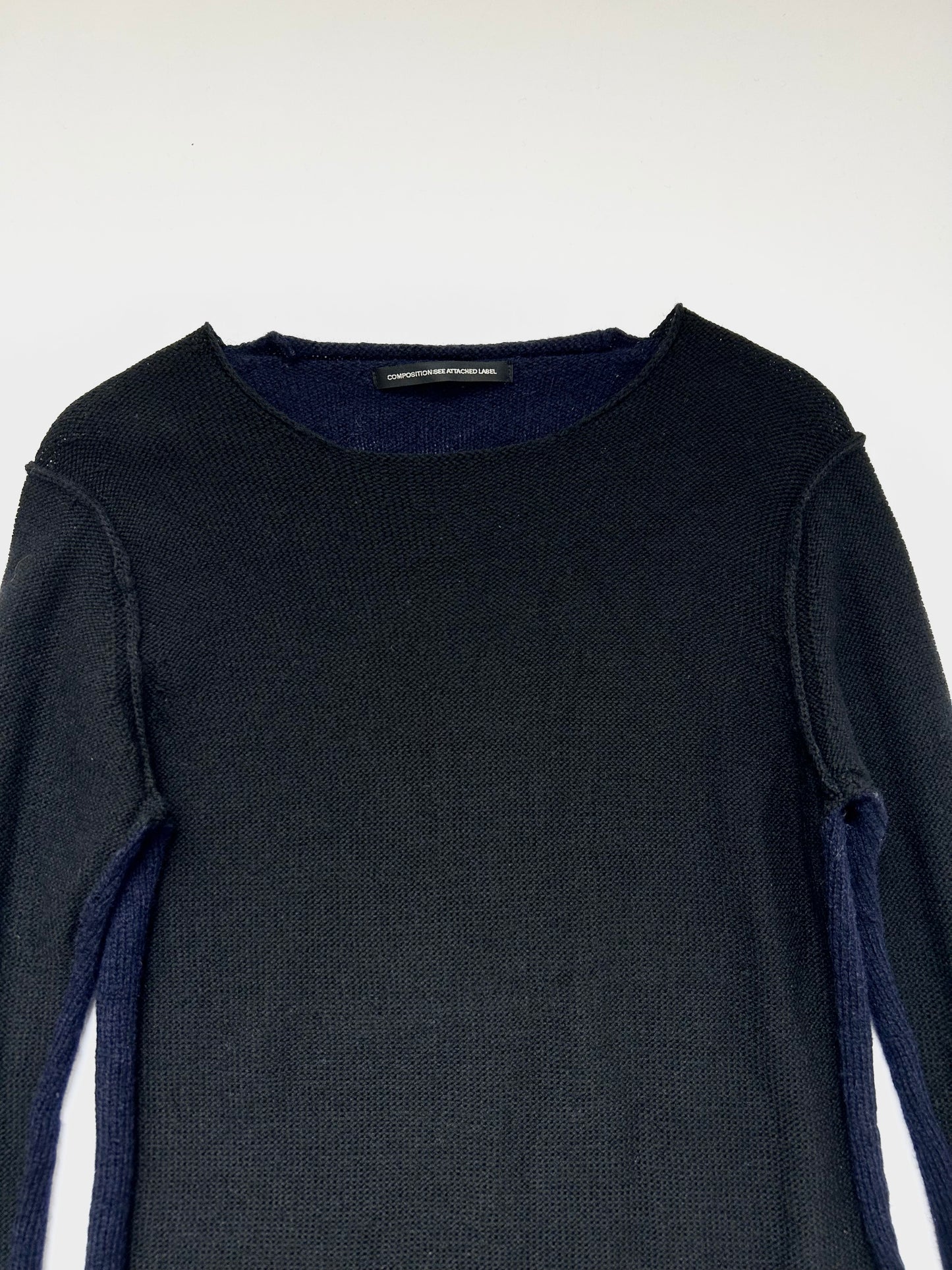 Y's COMPOSITION:SEE ATTACHED LABEL patchwork knit top