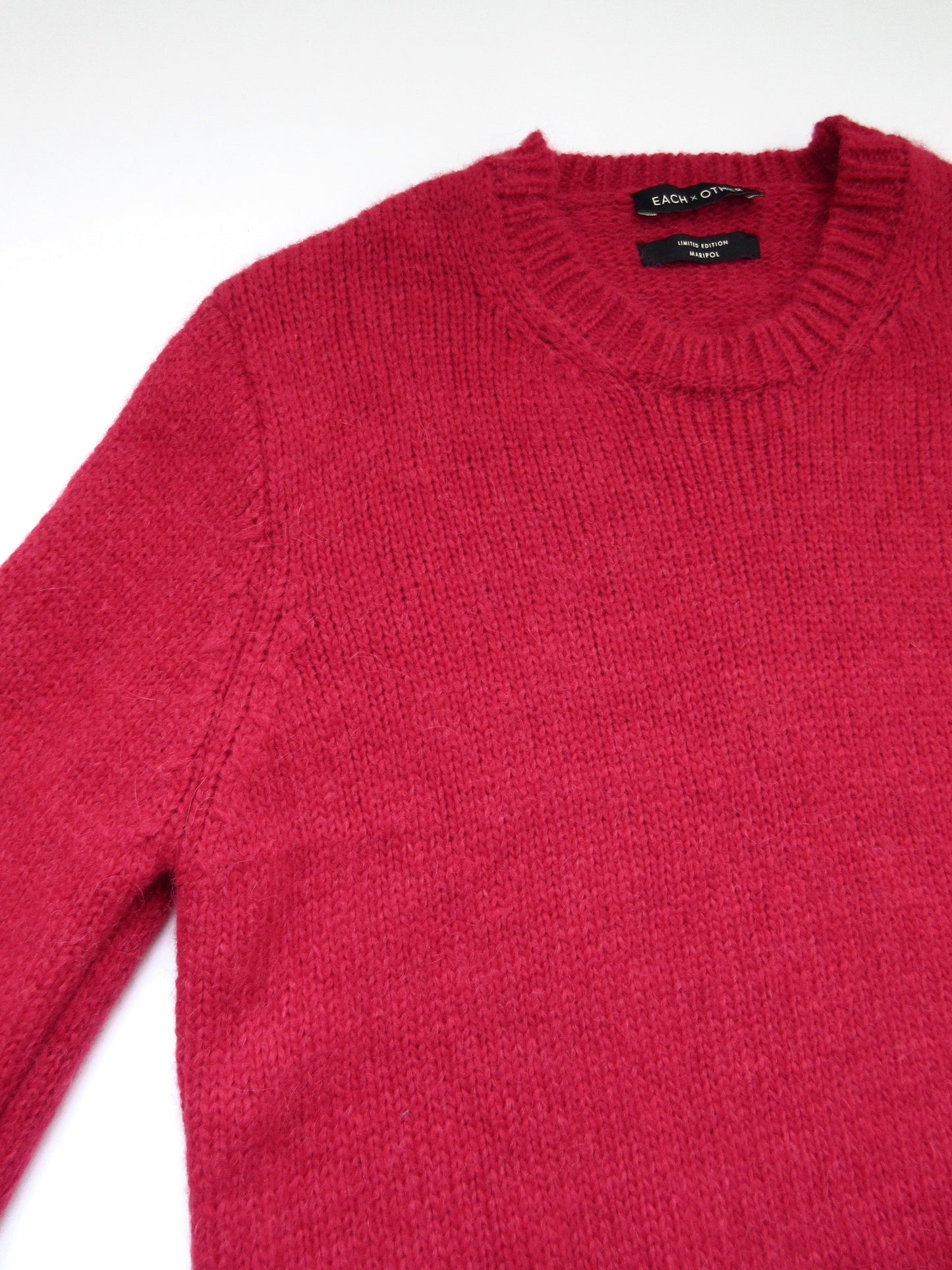 red alpaca sweater