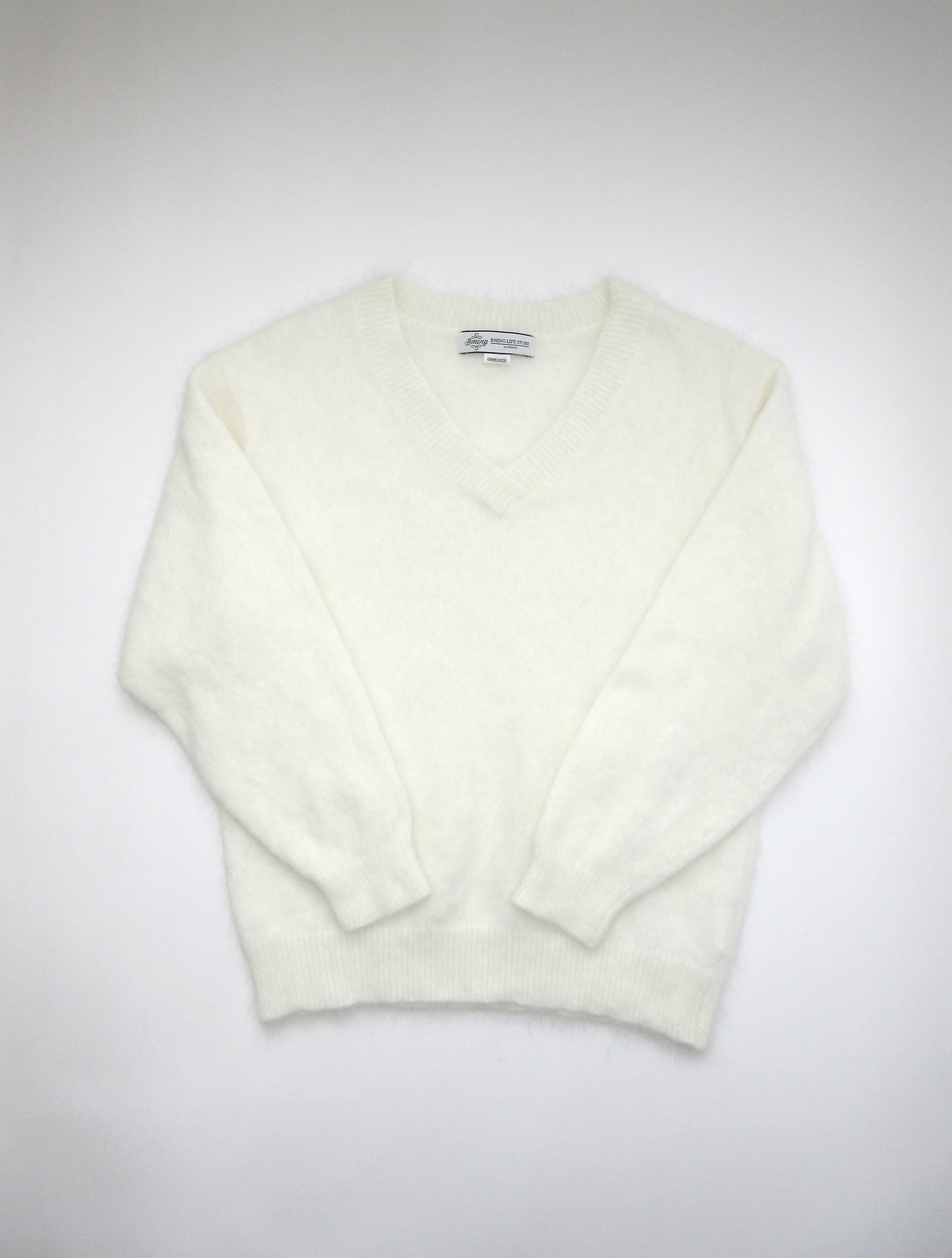 white angora knit