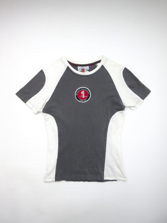 【used】emblem colorblock t-shirt