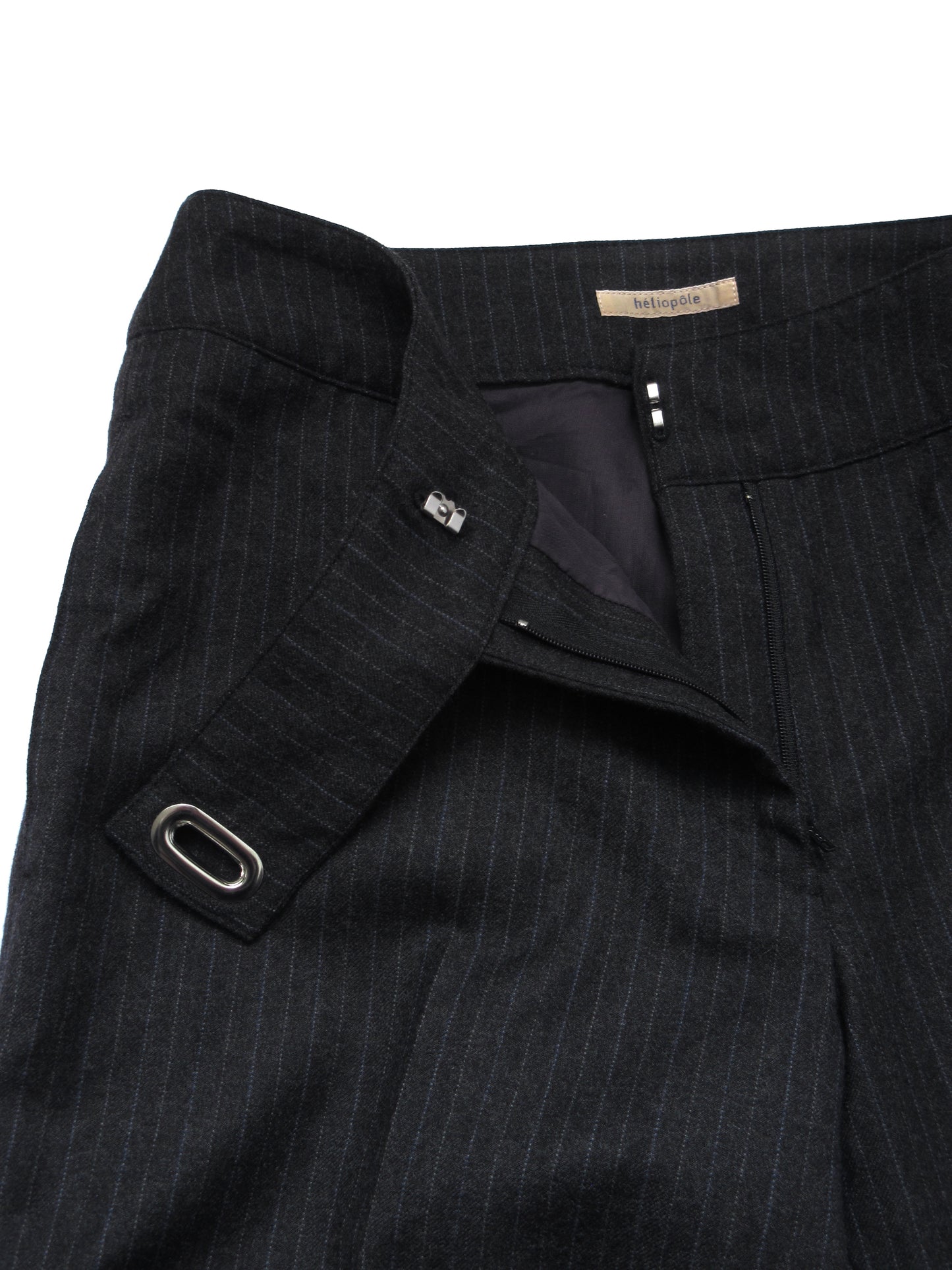 design belt stripe slacks