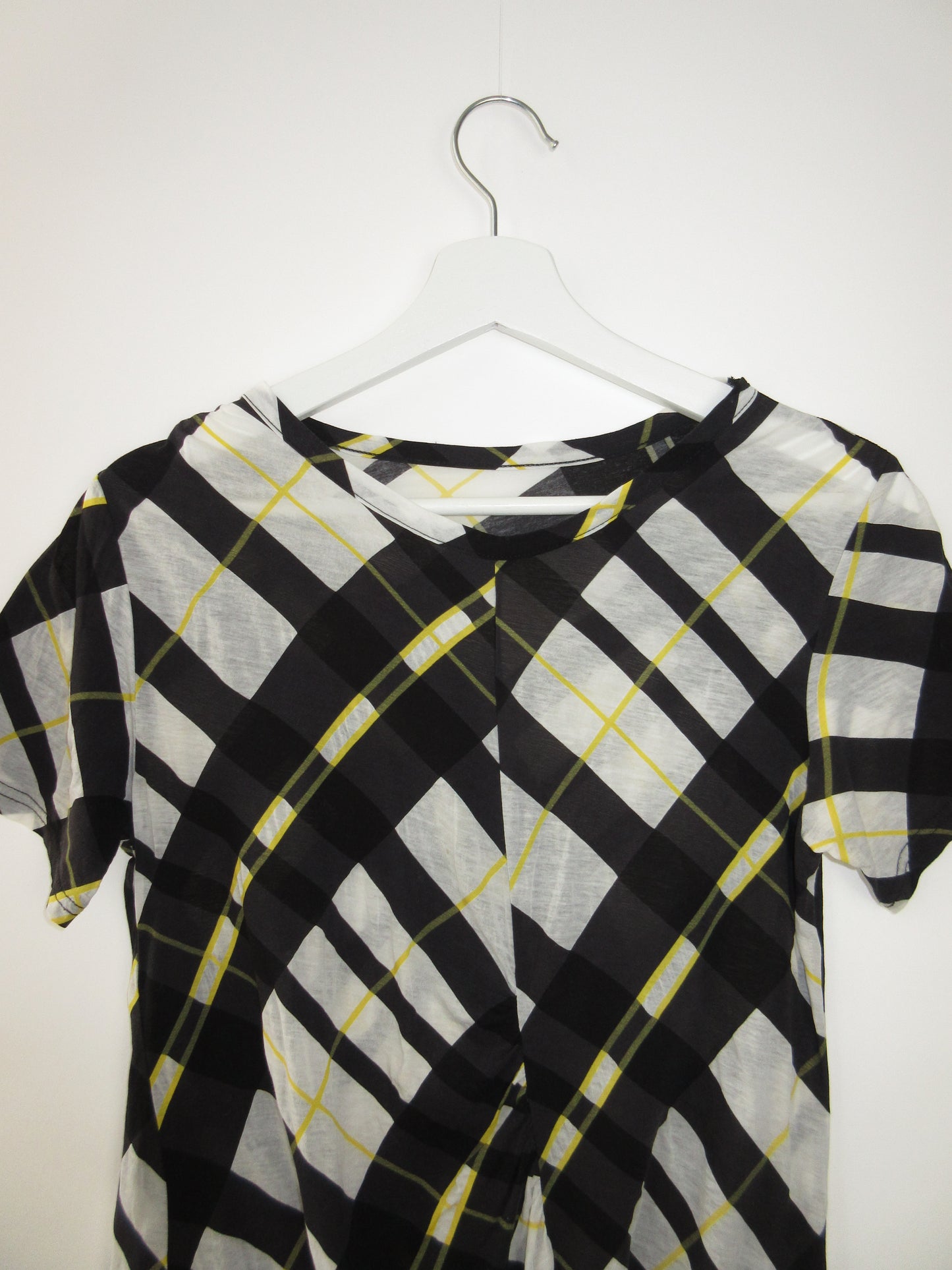 【used】 Y's plaid t-shirt