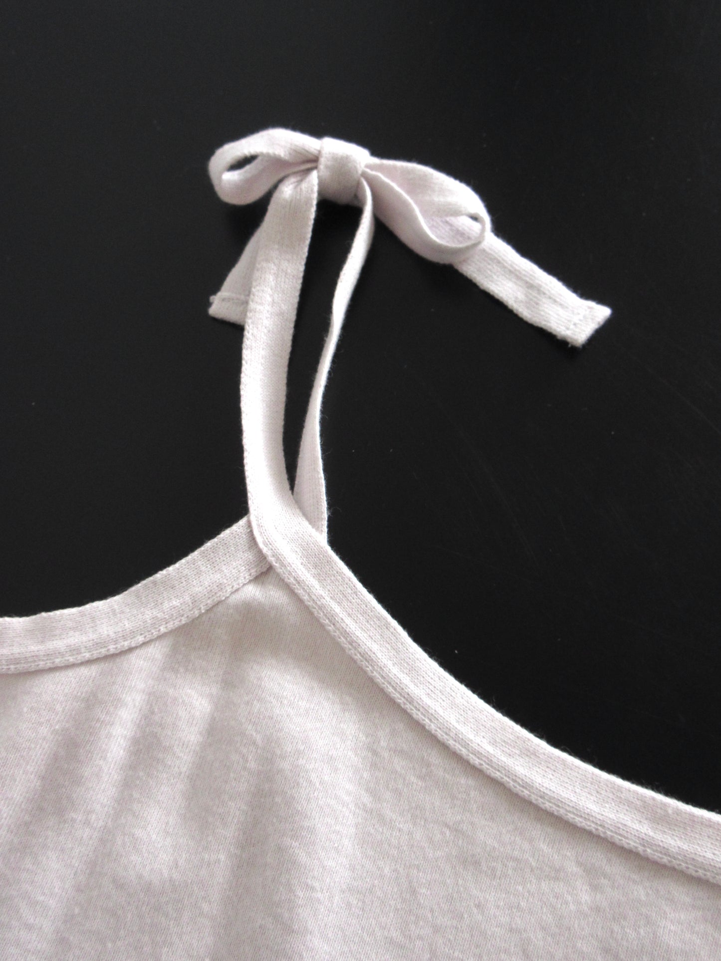 agnes b. ribbon shoulder strap camisole