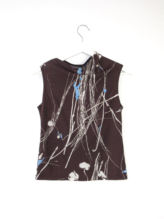 painted pattern sleeveless top