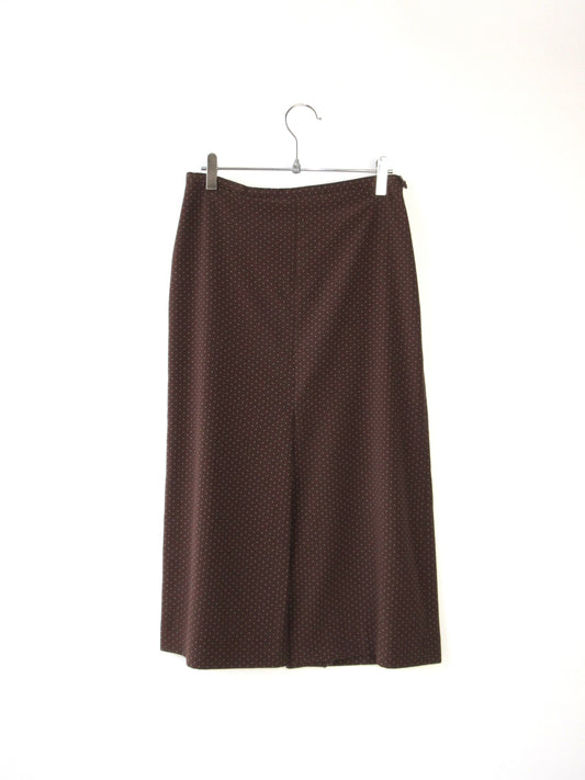 agnes b. polka dots brown skirt