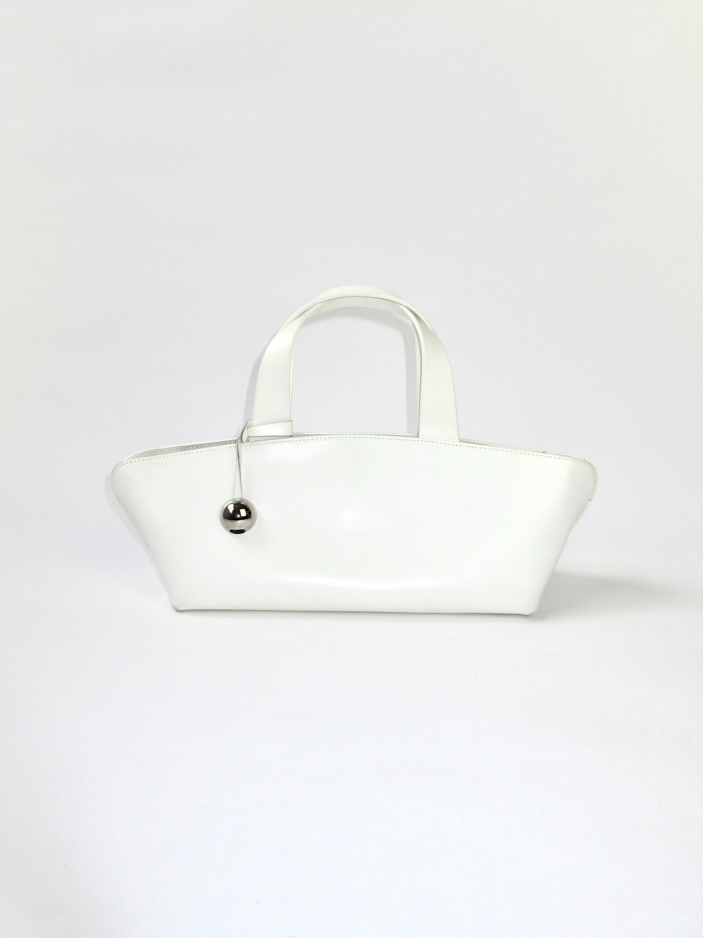 FURLA white leather handbag