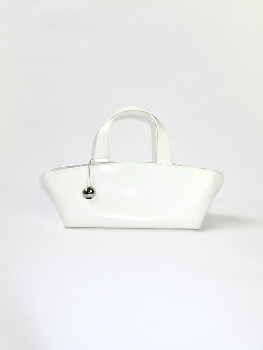 FURLA white leather handbag