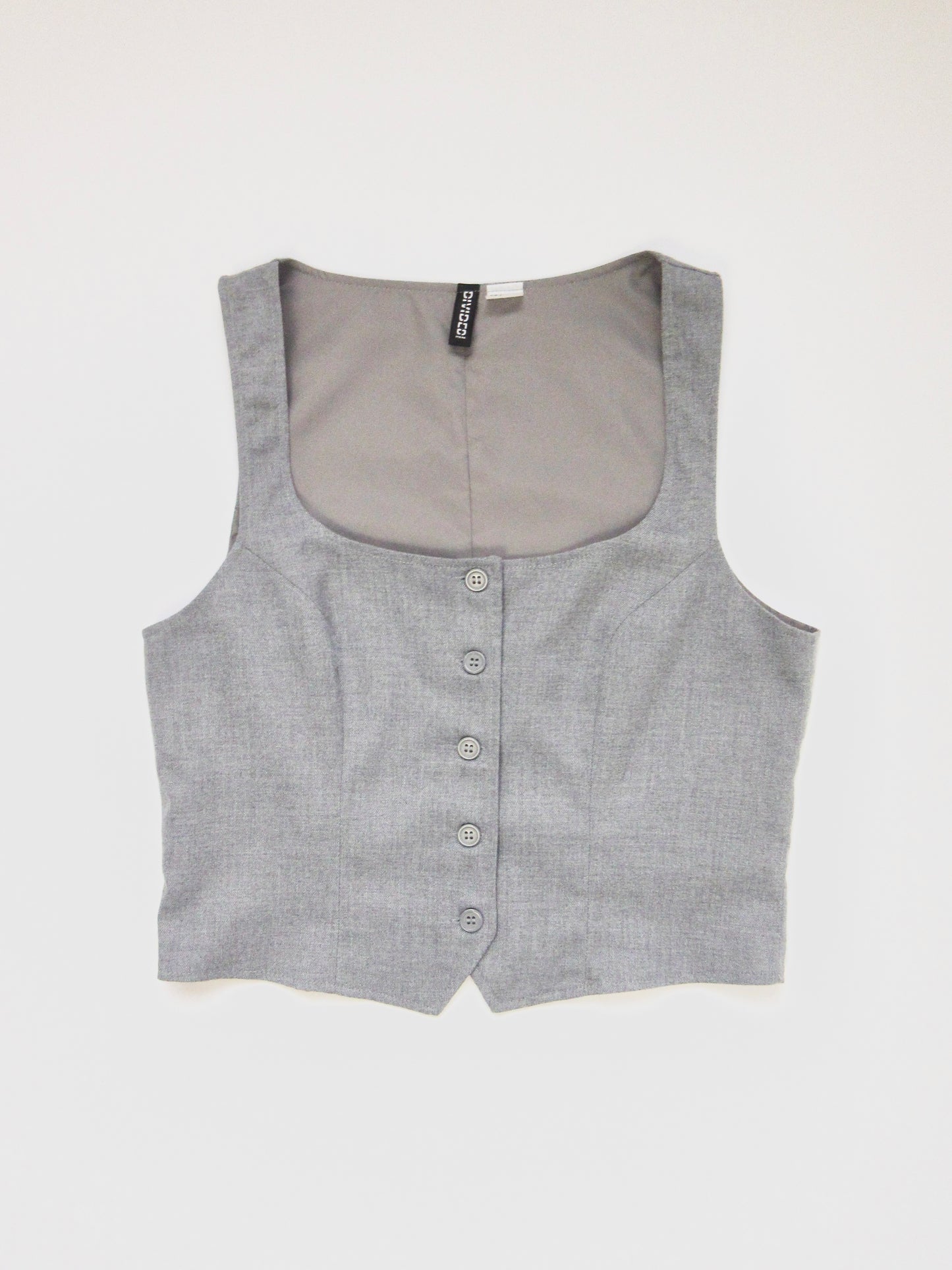 【used】square neck vest