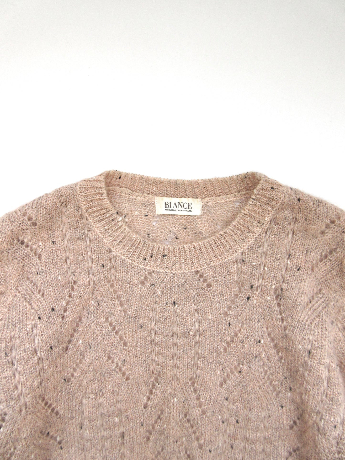 【used】nep yarn pink mohair knit