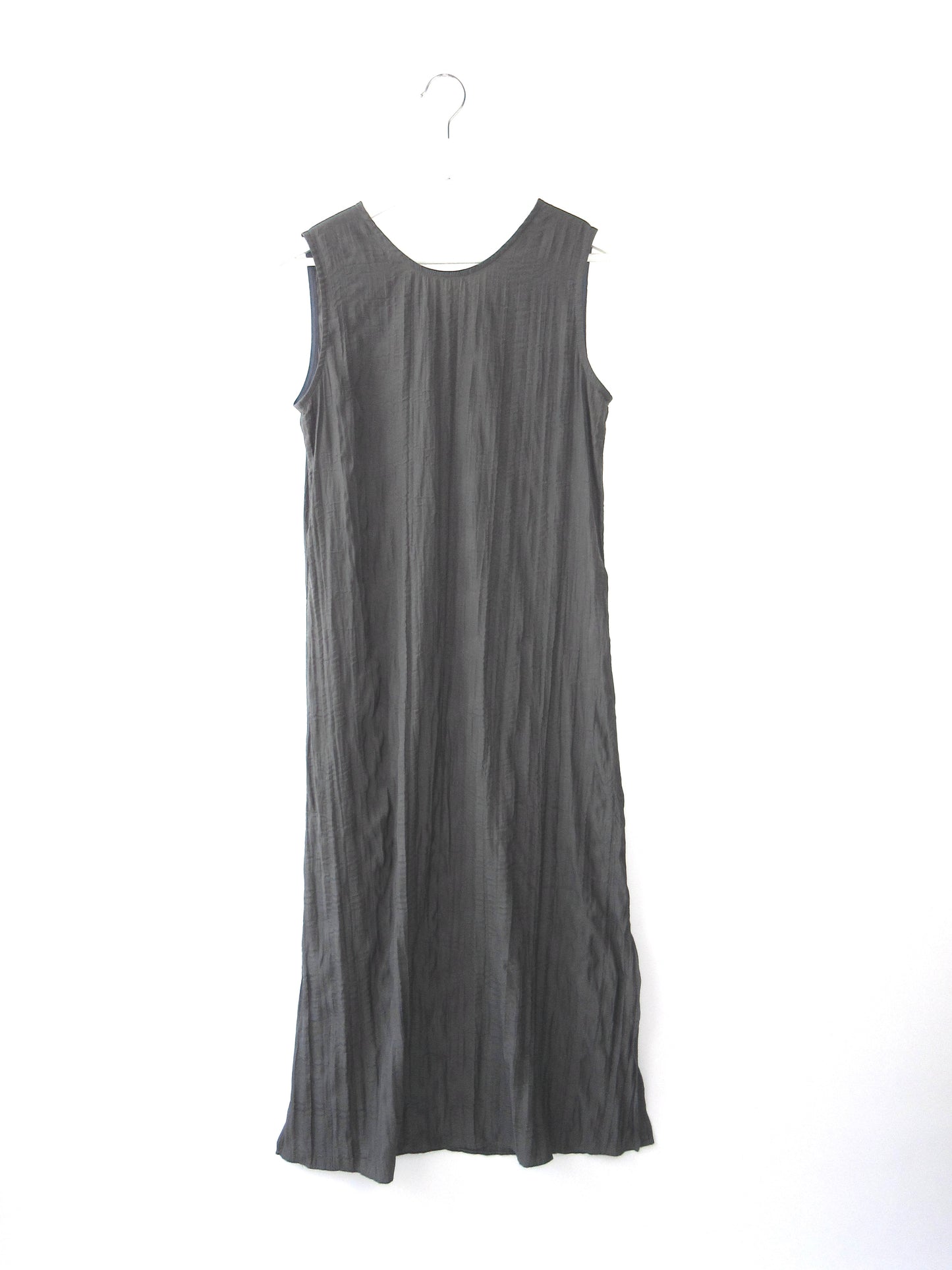 【used】gray sleeveless long dress